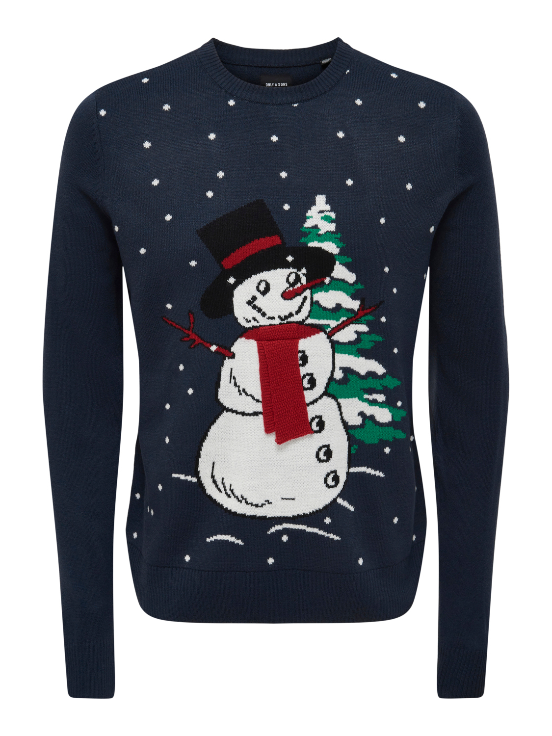 Pullover e cardigan Uomo Only & Sons Pullover Let it snow in Blu Notte Pullover e cardigan Uomo Only & Sons Pullover Let it snow in Blu Notte