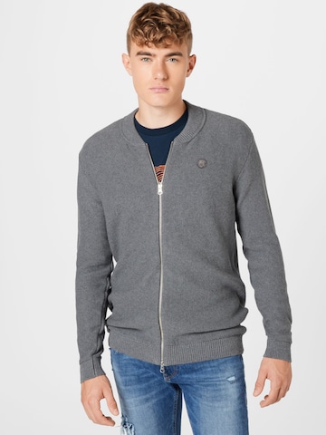 Vestes en maille 'FORREST' KnowledgeCotton Apparel en gris : devant