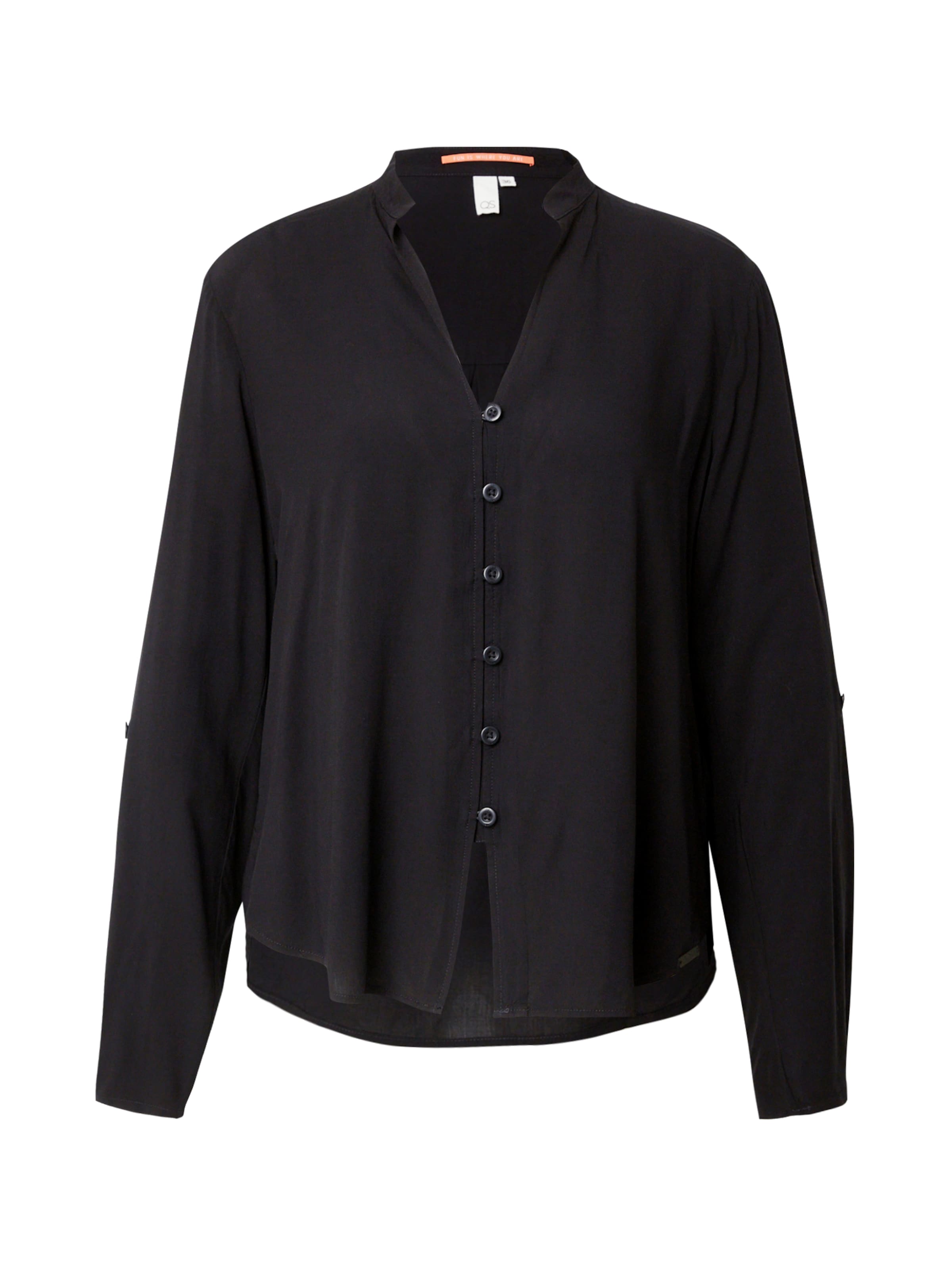 QS Bluse in Schwarz: Vorderseite