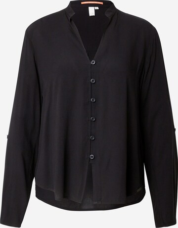 QS Blouse in Zwart: voorkant