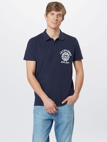 Tricou 'LOCK' de la JACK & JONES pe albastru: față