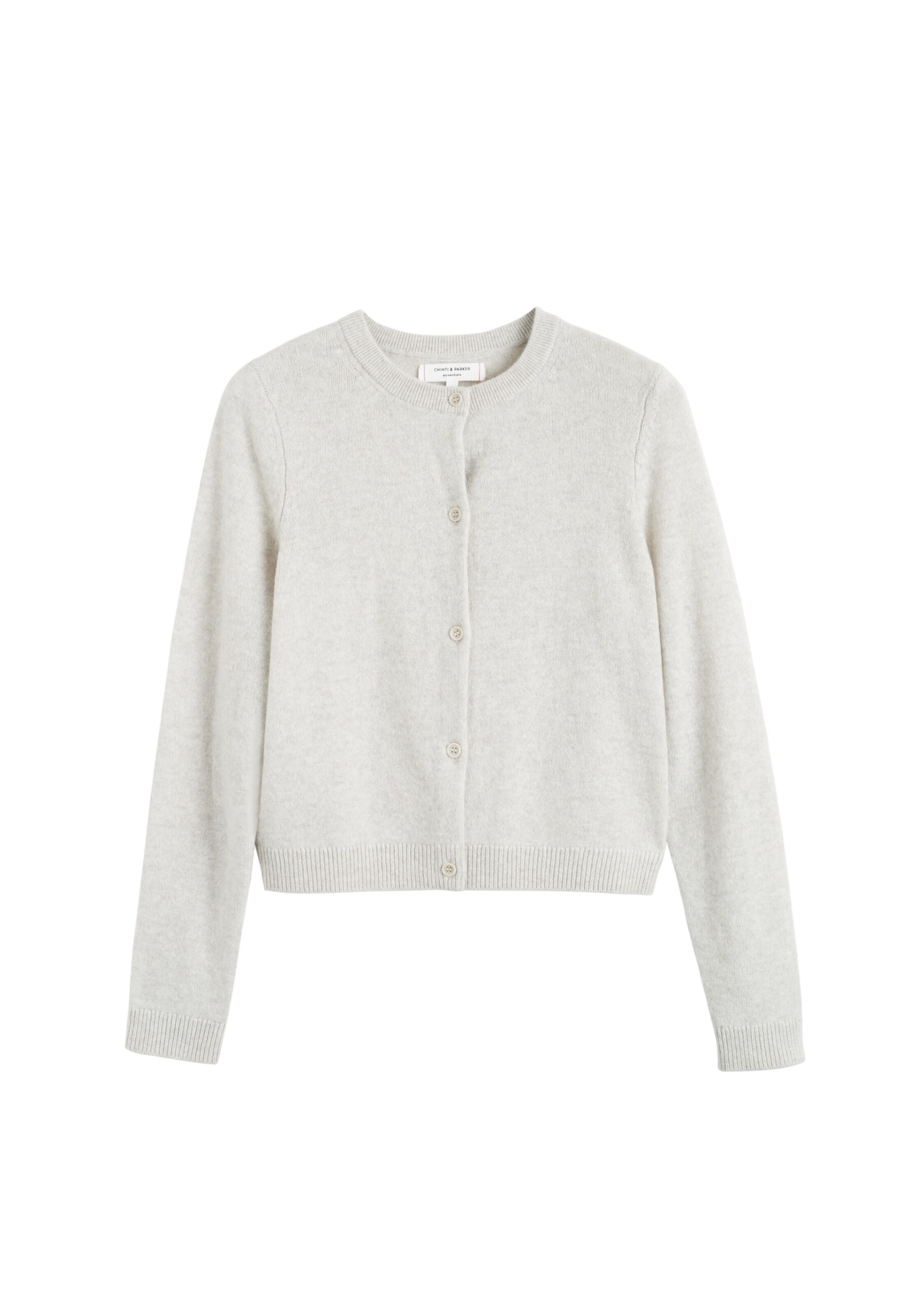 Chinti & Parker Gebreid vest in Grijs: voorkant