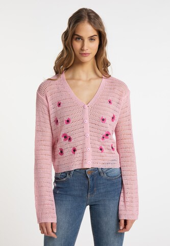 MYMO Gebreid vest in Roze: voorkant