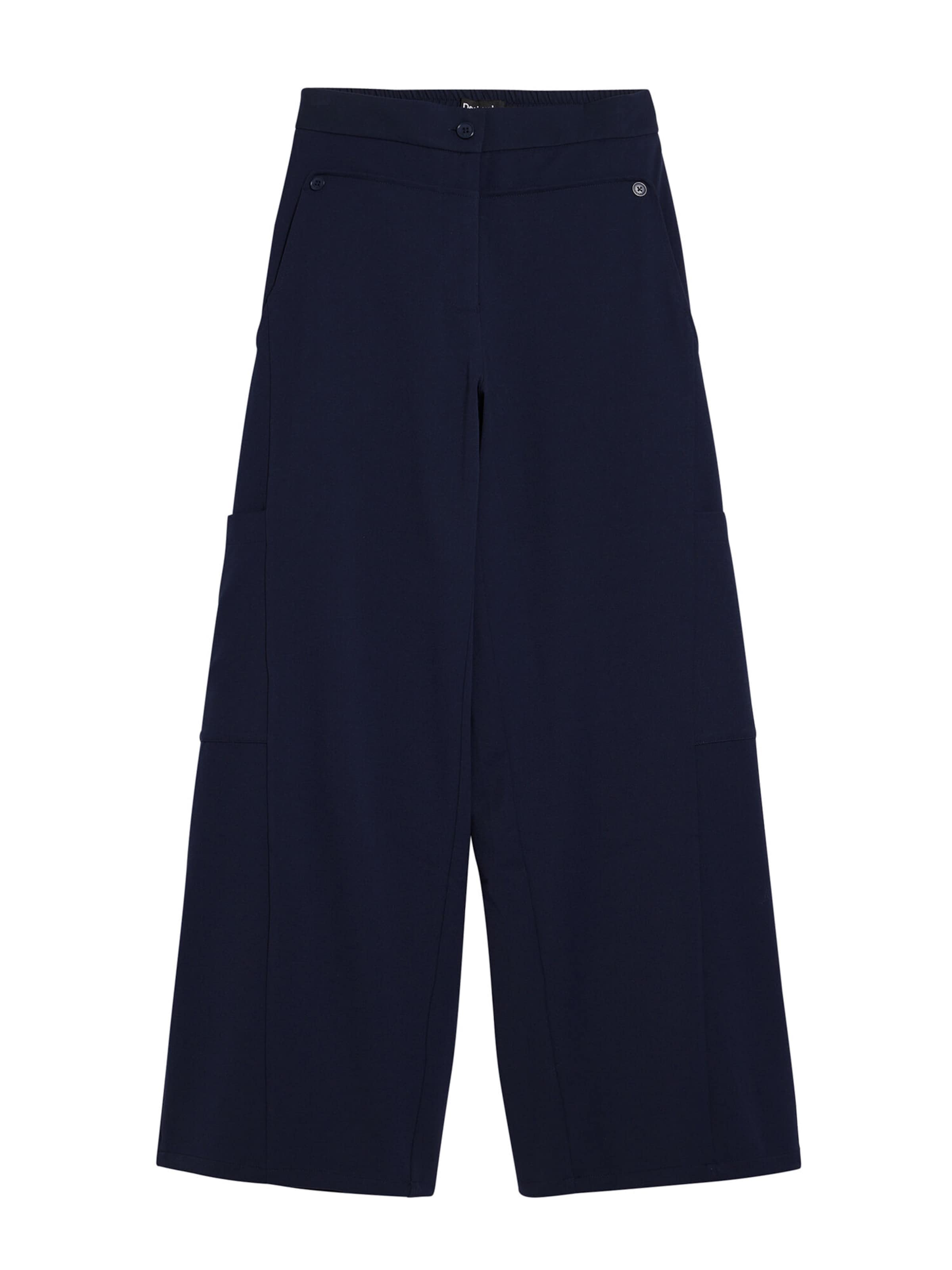 mėlyna Desigual Plačios klešnės Laisvo stiliaus kelnės: priekis