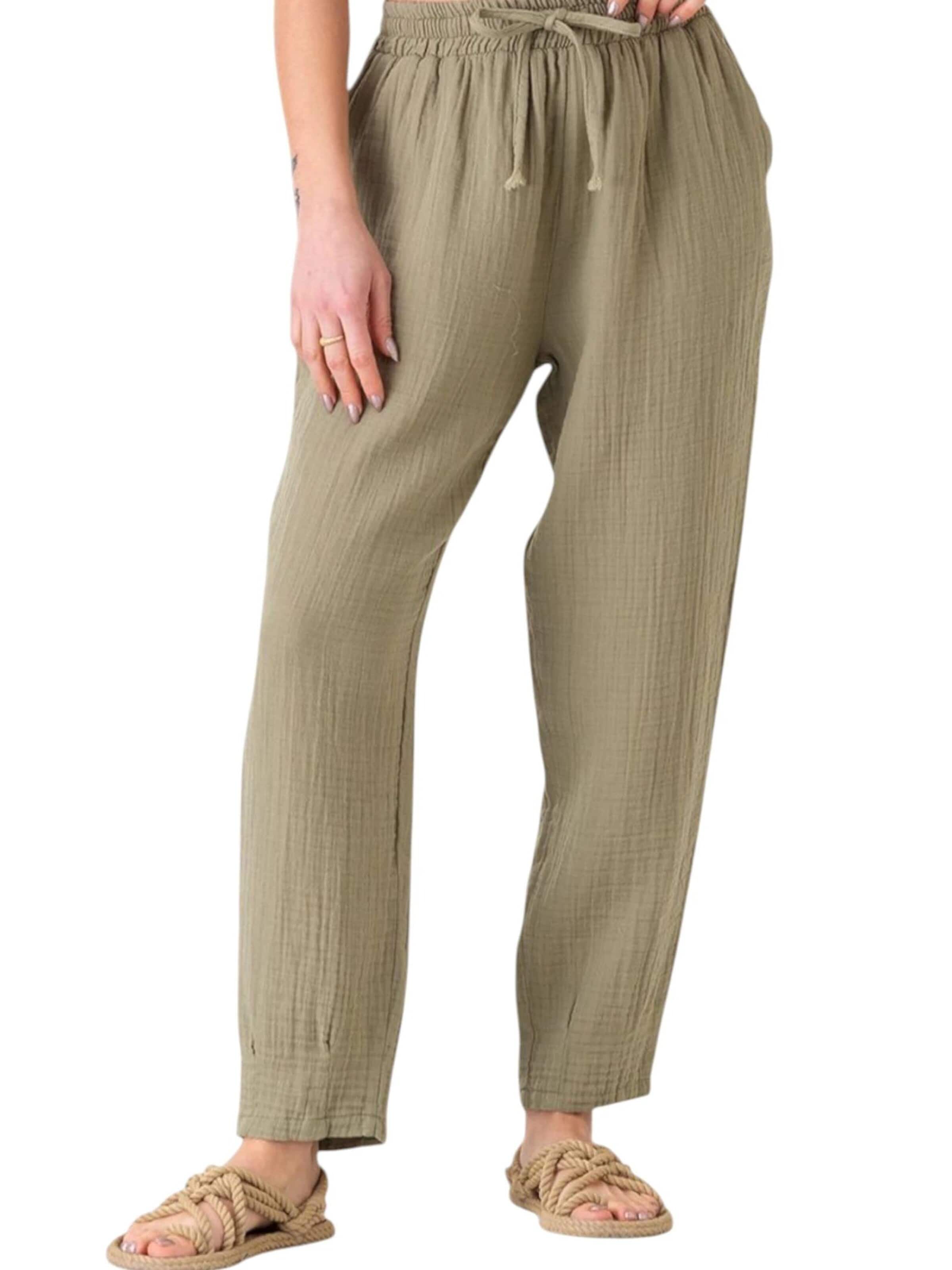 WENOR Tapered Broek 'TANORA' in Groen