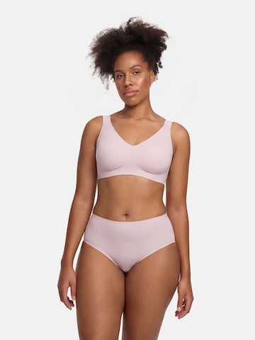 Slip 'Hight-Waist Tanga' di cfab (formerly creamy fabrics) in rosa: frontale
