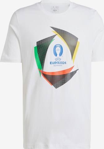 ADIDAS PERFORMANCE Functioneel shirt 'UEFA EURO24™' in Wit: voorkant