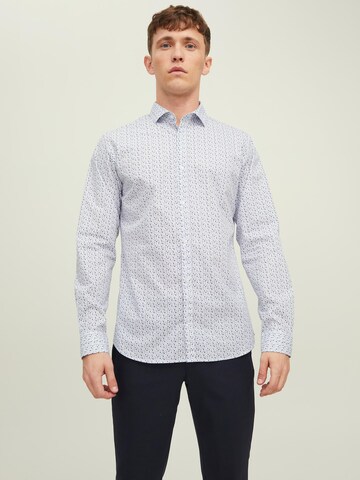 JACK & JONES Slim fit Button Up Shirt 'BLACKPOOL' in White: front