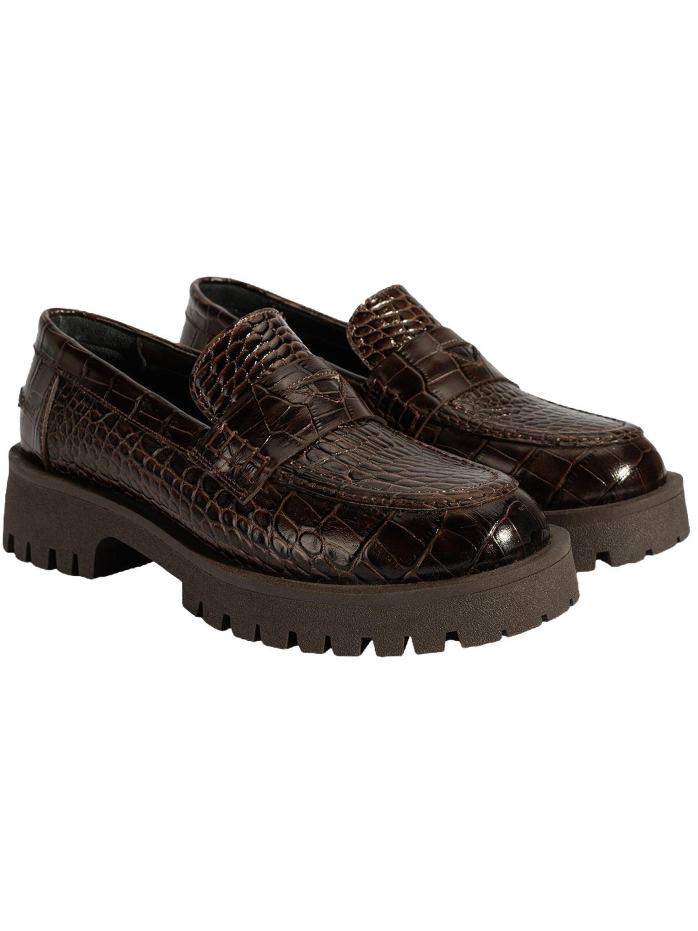 Desa Mocassins 'Slip-Ons' in Bruin: voorkant