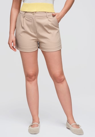Ombre Regular Broek in Beige: voorkant