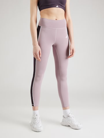 ADIDAS PERFORMANCE Slim fit Workout Pants in Purple: front