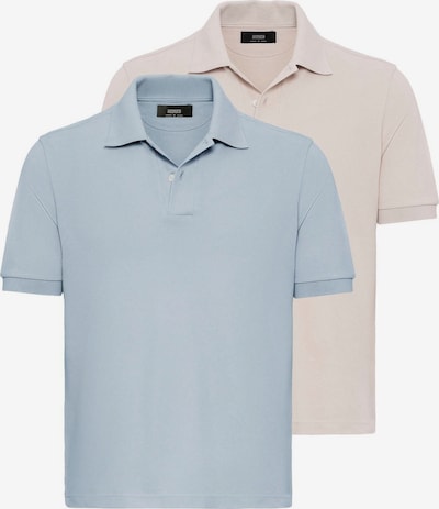 Marškinėliai iš Antioch, spalva – nebalintos drobės spalva / mėlyna, Prekių apžvalga