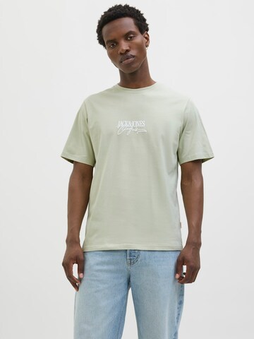 JACK & JONES Μπλουζάκι 'JORAlmeria' σε πράσινο: μπροστά