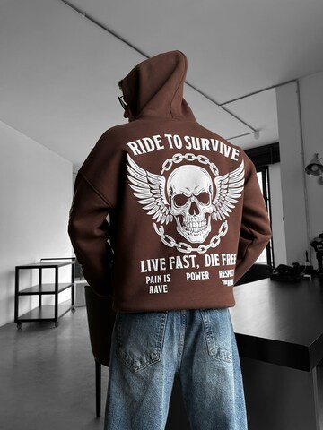 Kleidermafia Sweatshirt 'Ride to Survive' in Bruin