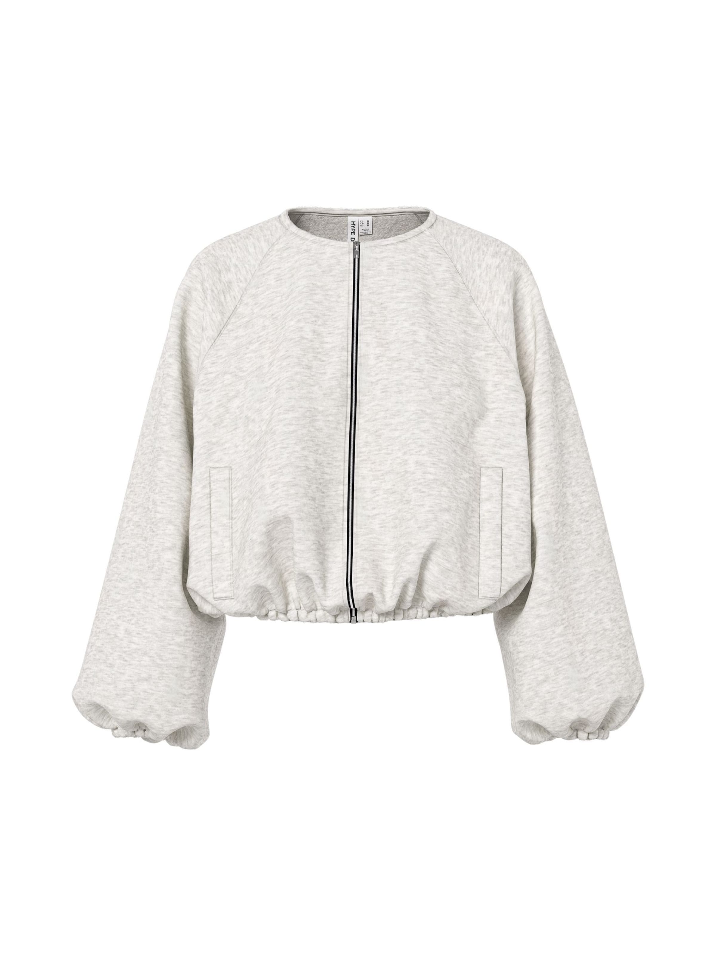 HYPEDROP Bluza rozpinana 'HDEsme' w kolorze szary: przód