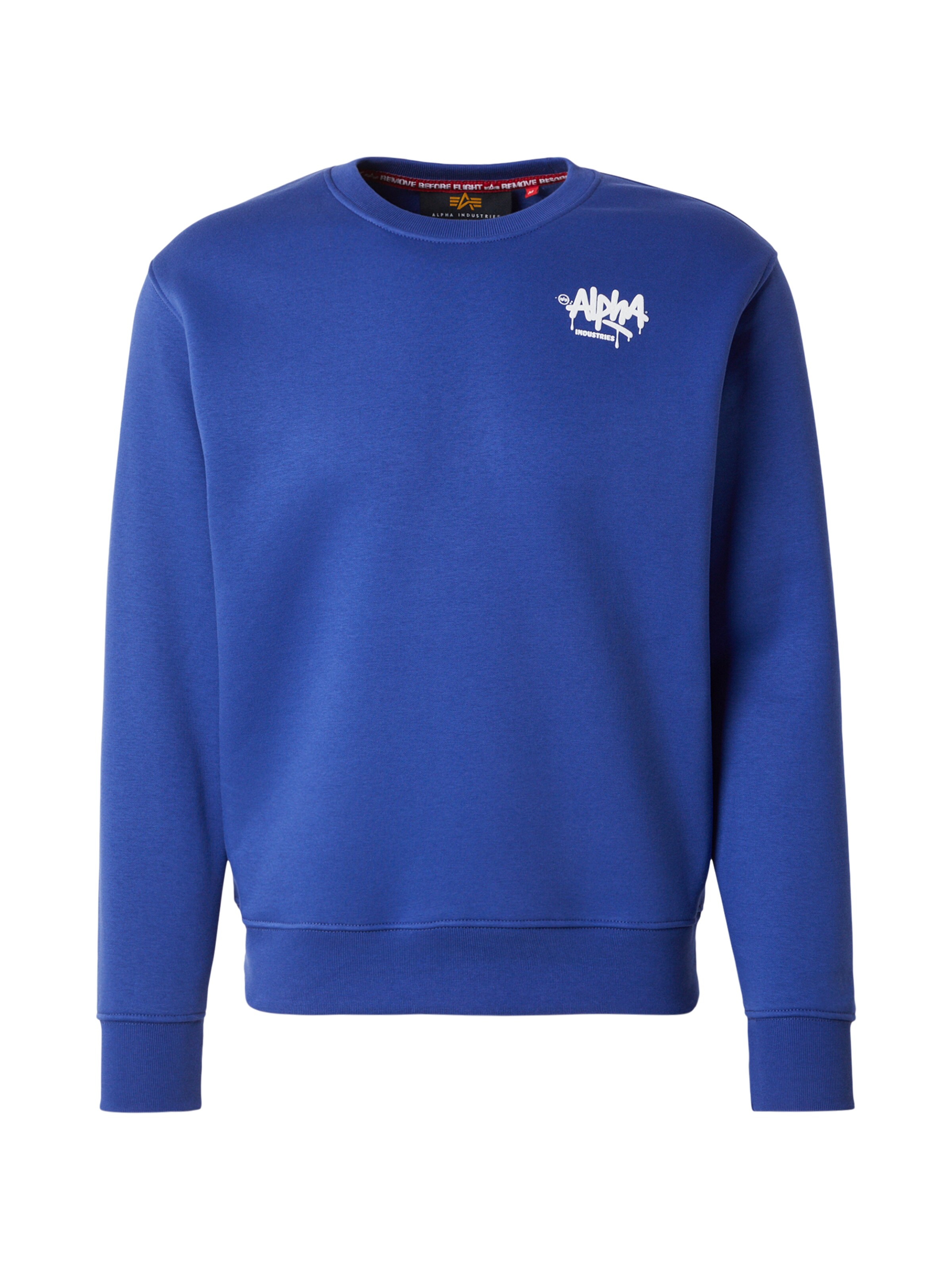 Bluză de molton de la ALPHA INDUSTRIES pe albastru: față