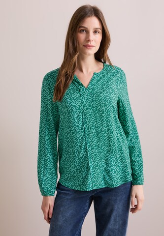 CECIL Gemusterte Bluse in Grün: Vorderseite