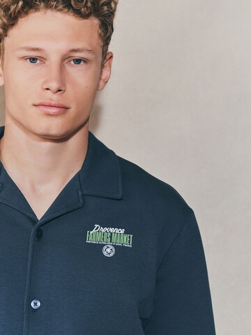 Next Regular fit Button Up Shirt 'EDIT' in Blue