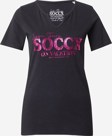 T-shirt 'Lisbon Stories' Soccx en noir : devant