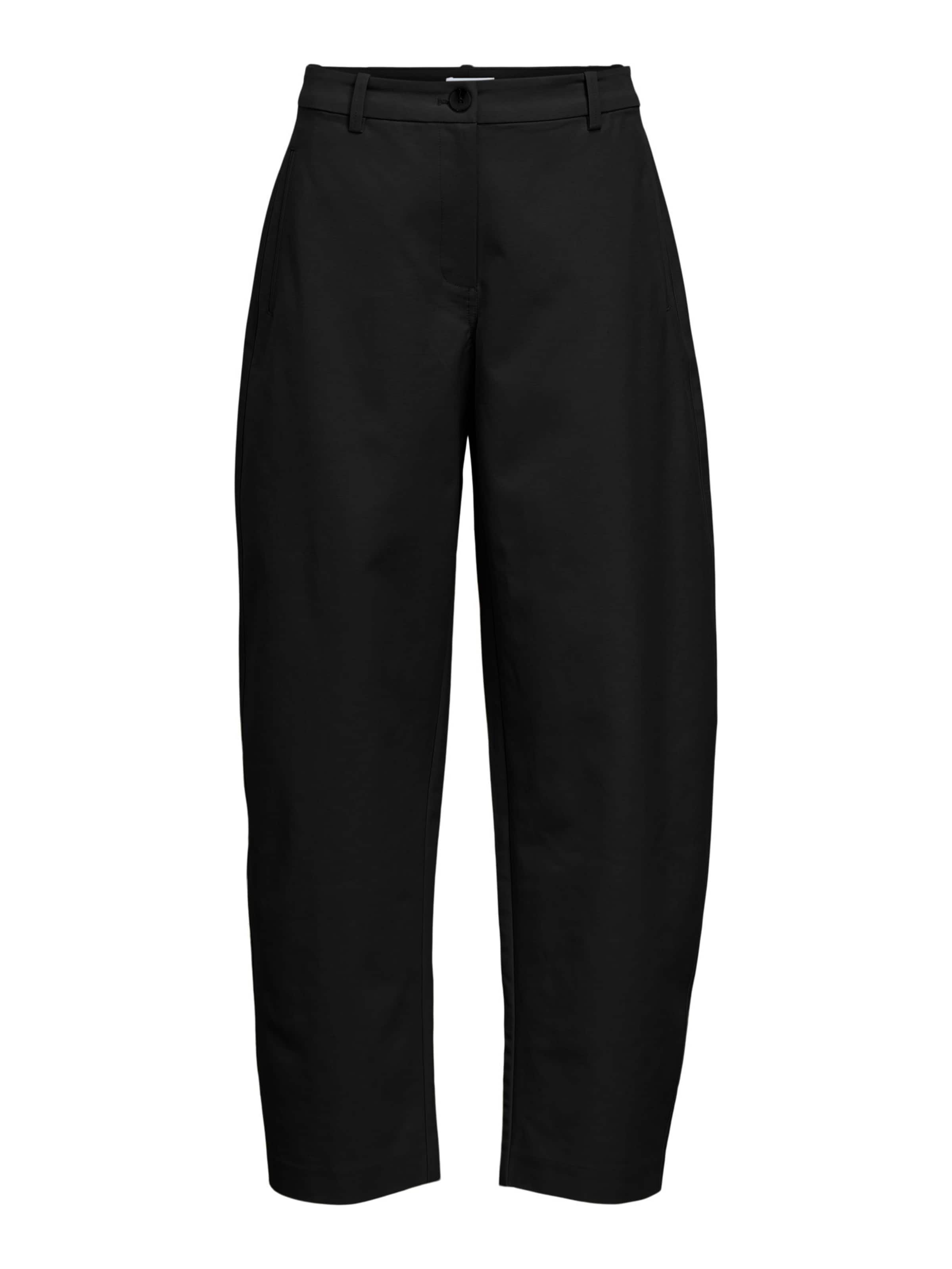 Barrel Pantaloni 'OBJMilly' di OBJECT in nero: frontale