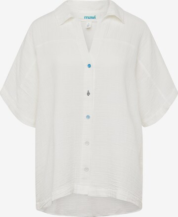 Mavi Blouse in White: front