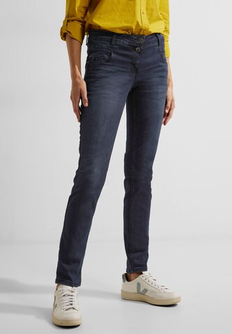 CECIL Slimfit Jeans in Blauw: voorkant