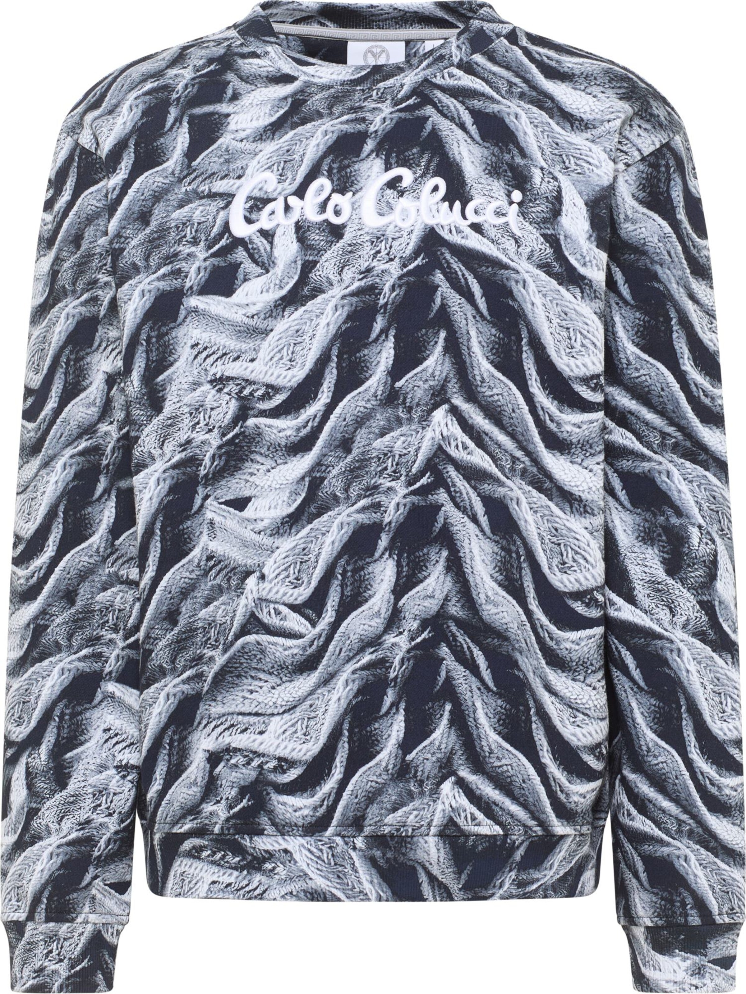 Carlo Colucci Sweatshirt ' Dotti ' in Grau: Vorderseite