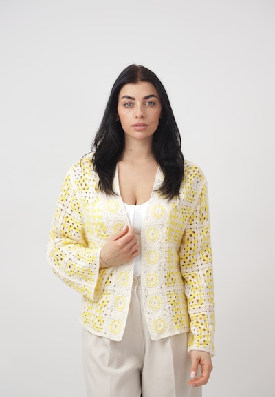 CHERRY KOKO Strickjacke in XS-XL in creme / gelb, Produktansicht