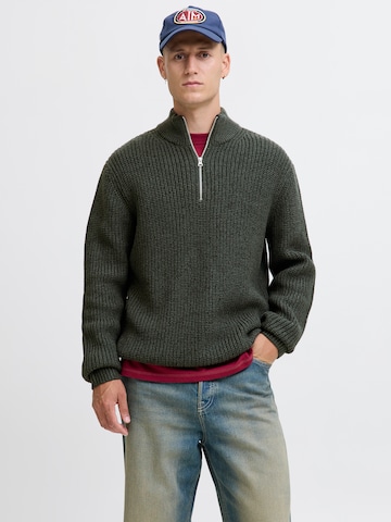 JACK & JONES Pullover 'JORBLEECKER' i grøn: forside