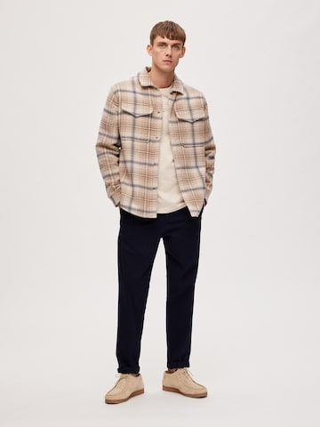 SELECTED HOMME Between-Season Jacket in Beige