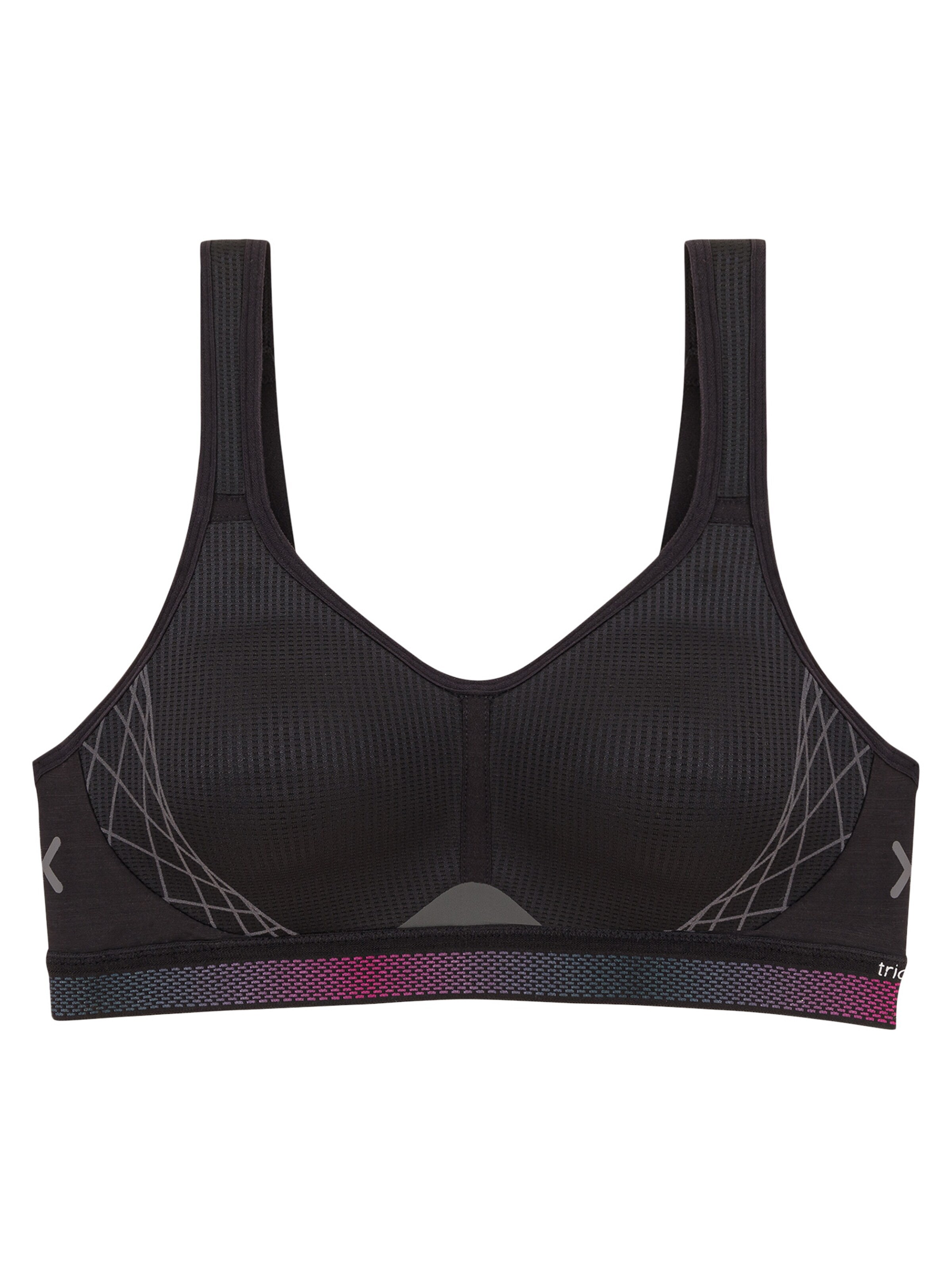 Triumph Triaction Bralette Bra 'Cardio Flow' in Black: front
