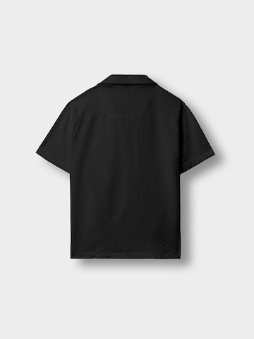 Burocs Regular Fit Hemd 'Structured'‌‌‌‌‌‌‌‌ in Schwarz