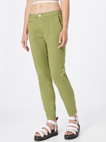 Regular Pantaloni cu dungă de la UNITED COLORS OF BENETTON pe verde: față