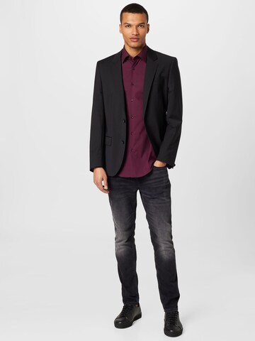 BOSS Slim fit Overhemd 'H-Hank' in Lila