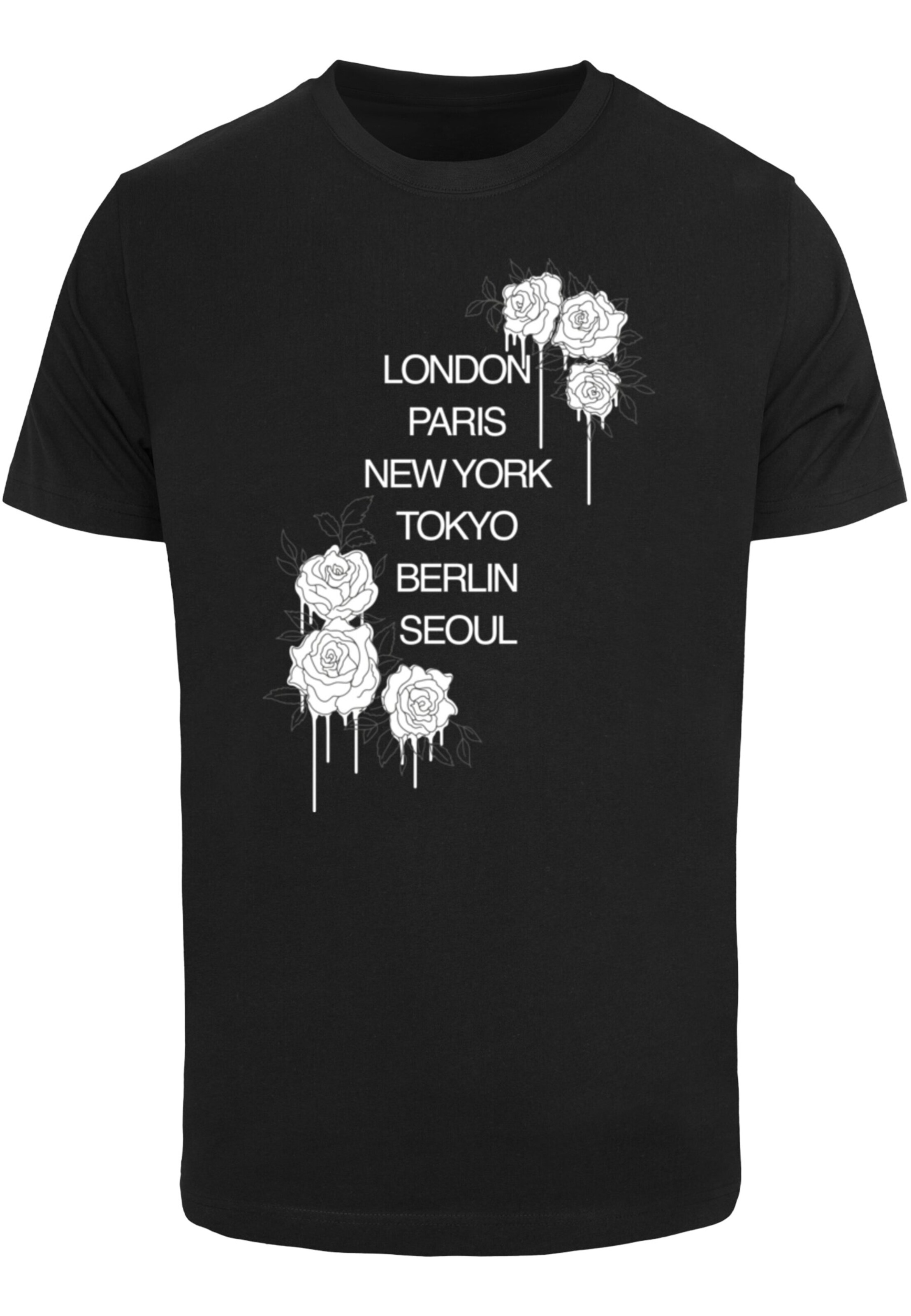 Mister Tee Shirt 'City Roses' in Schwarz: Vorderseite