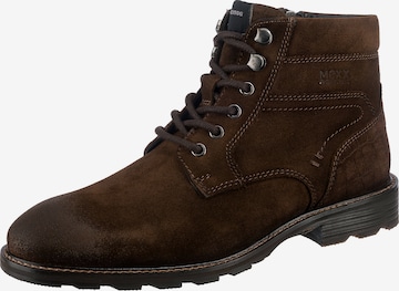 MEXX Lace-Up Boots ' Hiroshi' in Brown: front