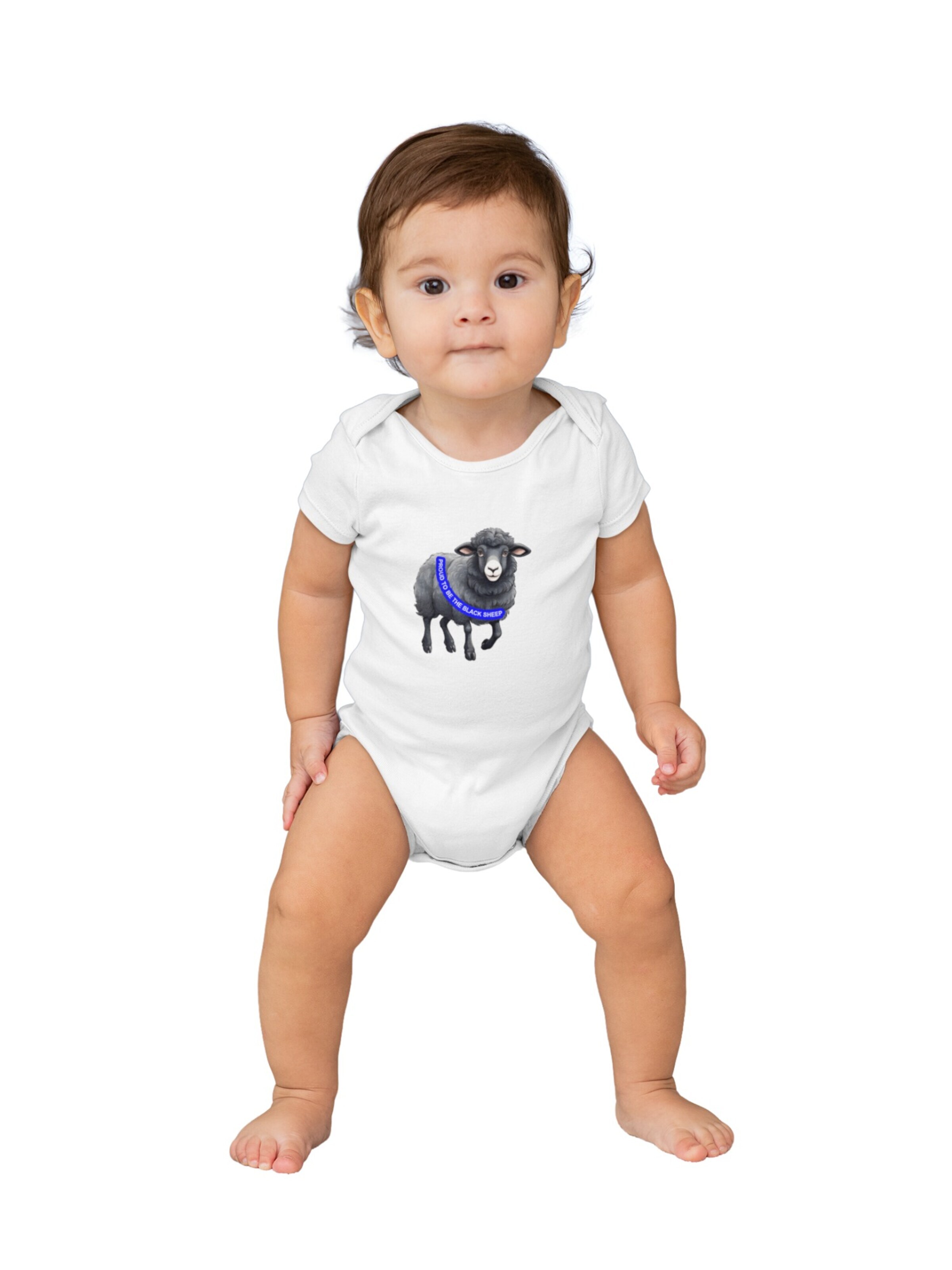 amorubi.com Dupačky/body 'proud to be the black Sheep' – bílá