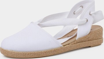 Pisamonas - Sandália em branco: frente