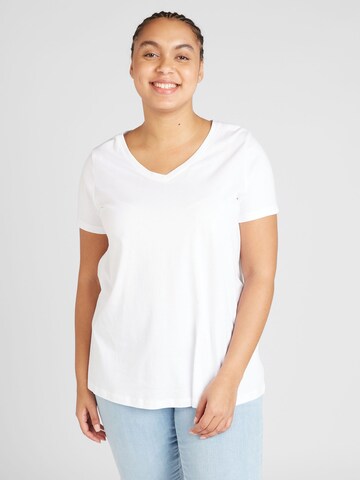 ONLY Carmakoma - Camisa 'BONNIE' em branco: frente