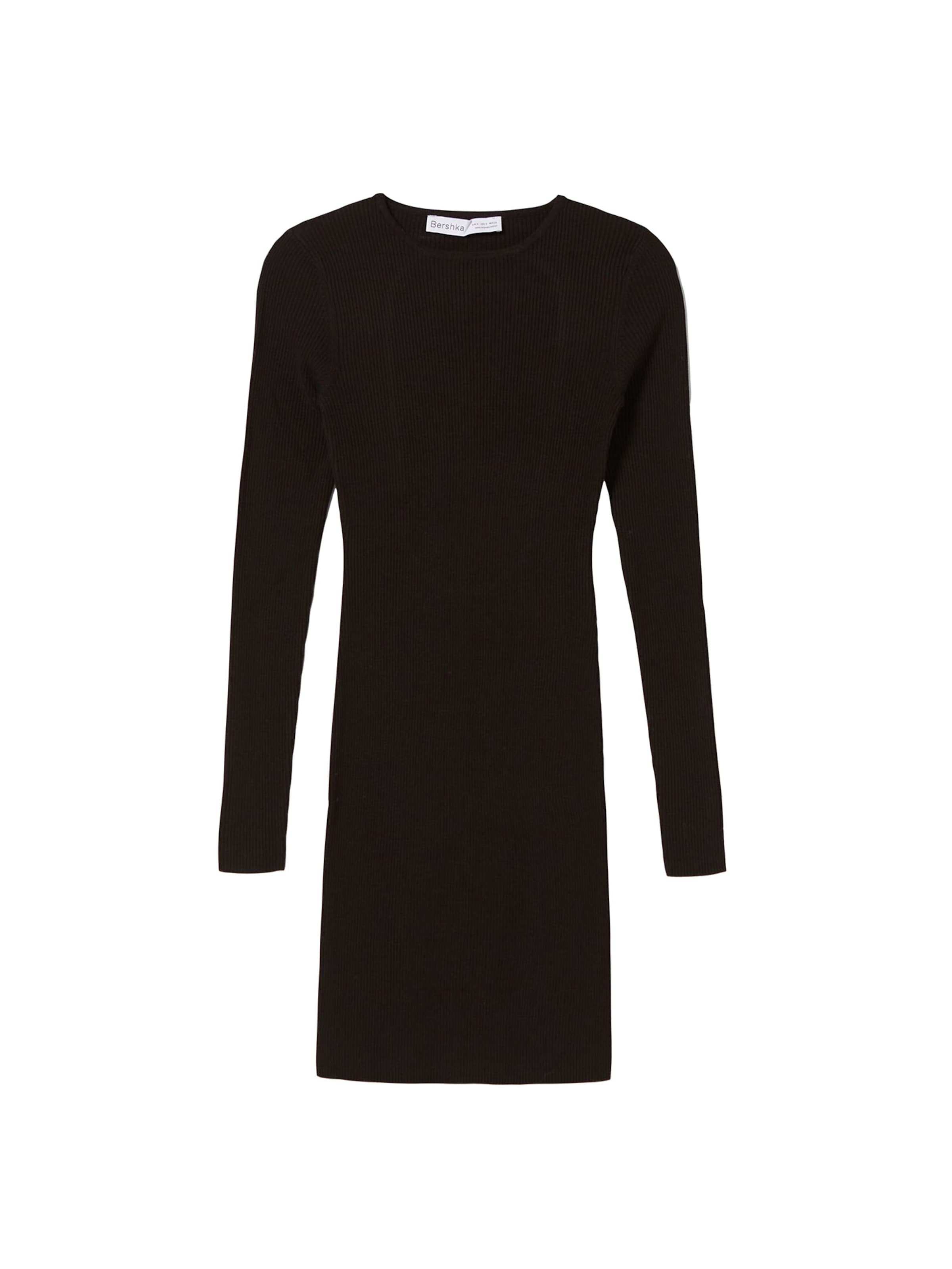 Abito in maglia di Bershka in nero: frontale