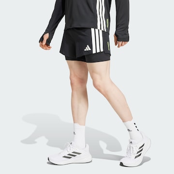 ADIDAS PERFORMANCE Slim fit Workout Pants 'Adizero' in Black: front