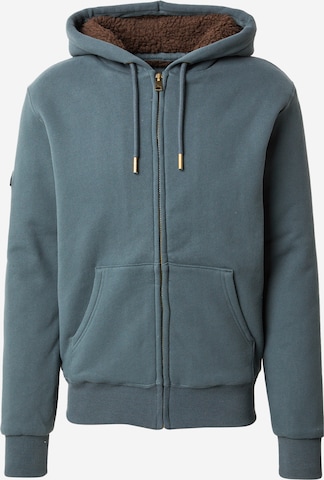 Superdry Sweat jacket 'BORG' in Grey: front