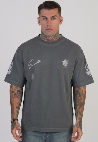 T-Shirt SikSilk en gris : devant