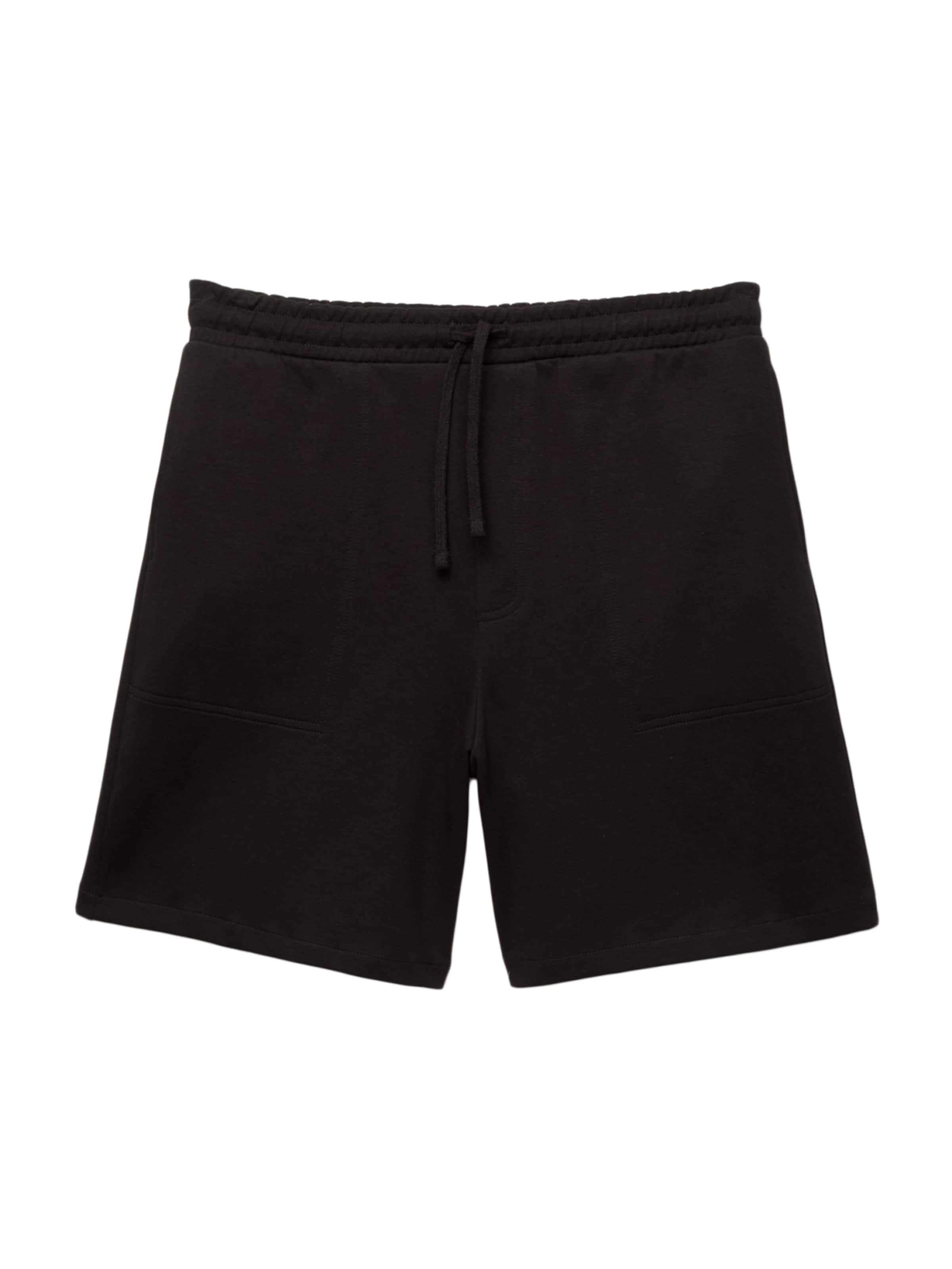 Pull&Bear Loosefit Nadrág - fekete: elől