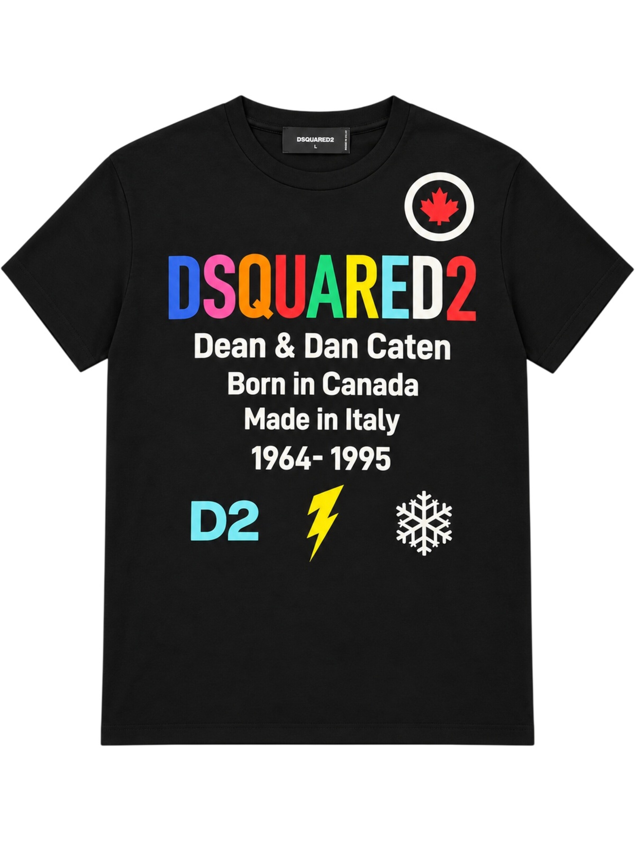 DSQUARED2 Shirt 'Rainbow' in Black: front