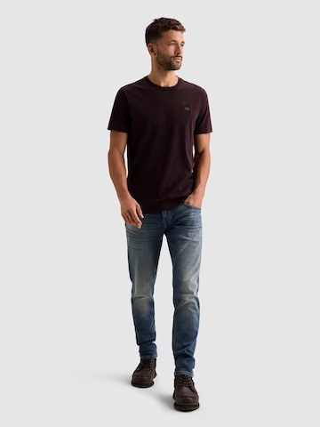 T-Shirt 'T-shirt in 100% cotton with garment-dye wash' PME Legend en violet