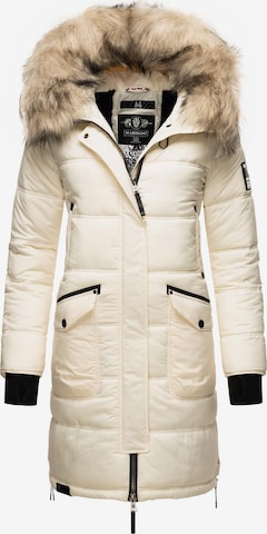 Cappotto invernale 'Chaskaa' di MARIKOO in bianco: frontale