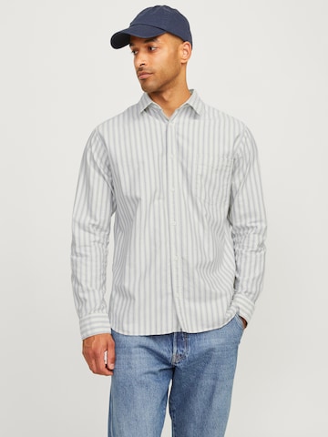 JACK & JONES Regular fit Overhemd 'RDDLESNER' in Wit: voorkant