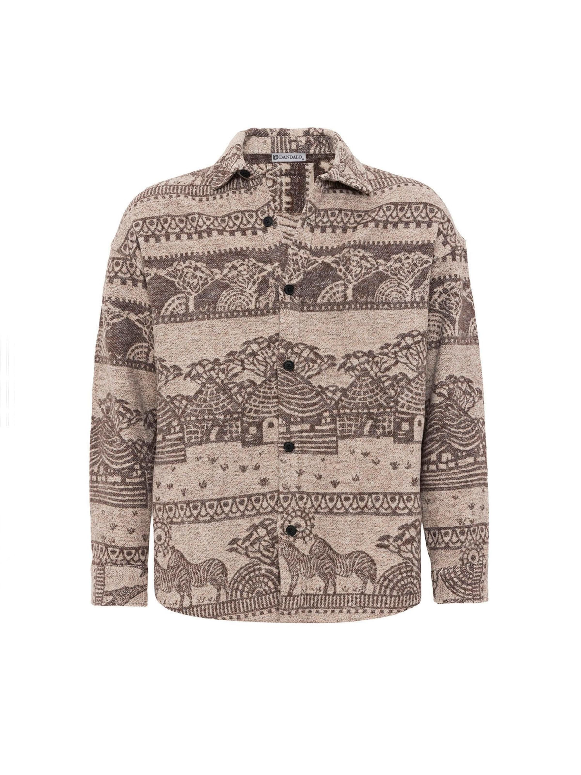 Dandalo Button Up Shirt in Brown: front