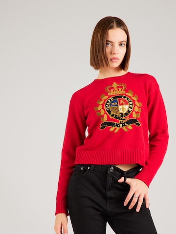 Lauren Ralph Lauren Trui 'RIEDNEE' in Rood: voorkant